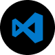 Logo del editor de código de visual studio code